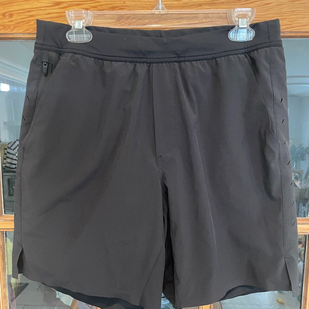 Men's Ten Thousand Interval Short with Lining (Large, 7") Black